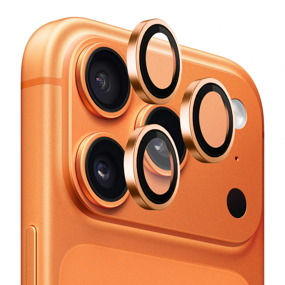 Калъф за iPhone 17 Pro / iPhone 17 Pro Max - Blueo Original Metal Frame Lens Glass - Оранжев