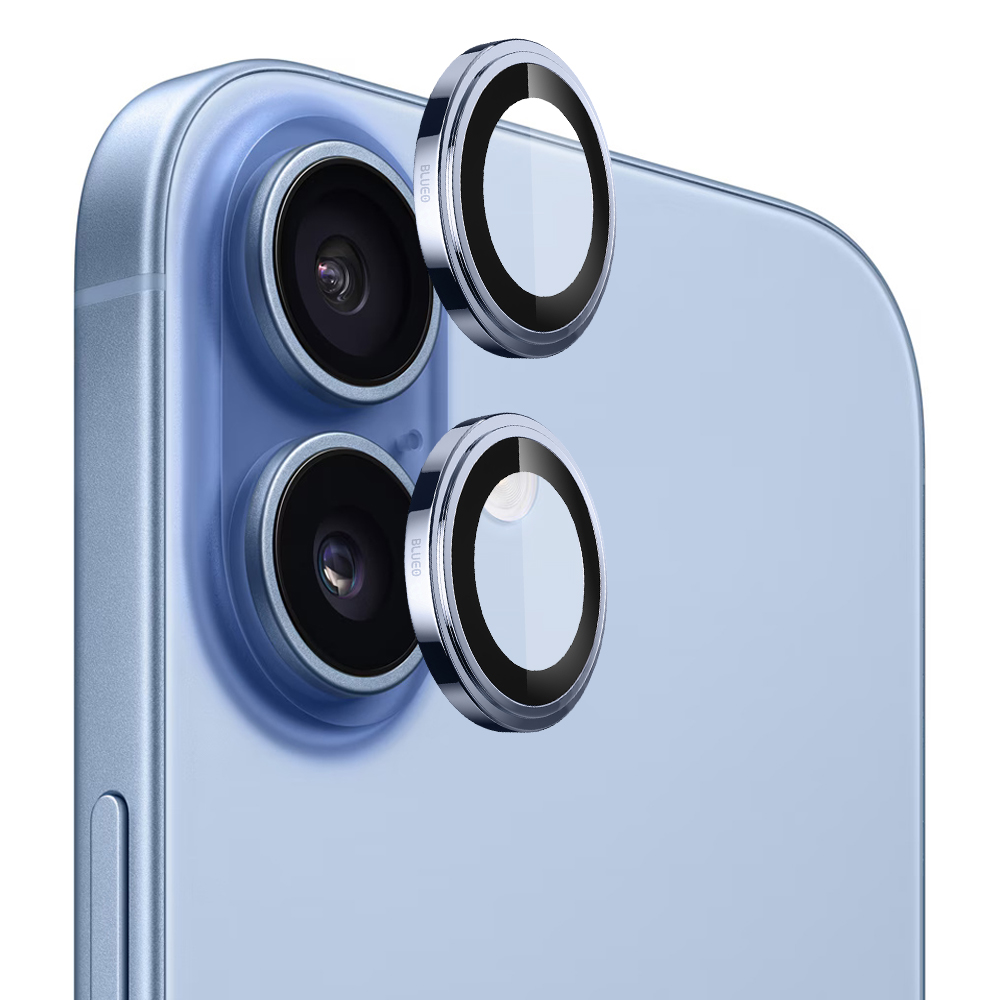 Калъф за iPhone 17 - Blueo Sapphire Crystal Original Lens Glass - Светлосин