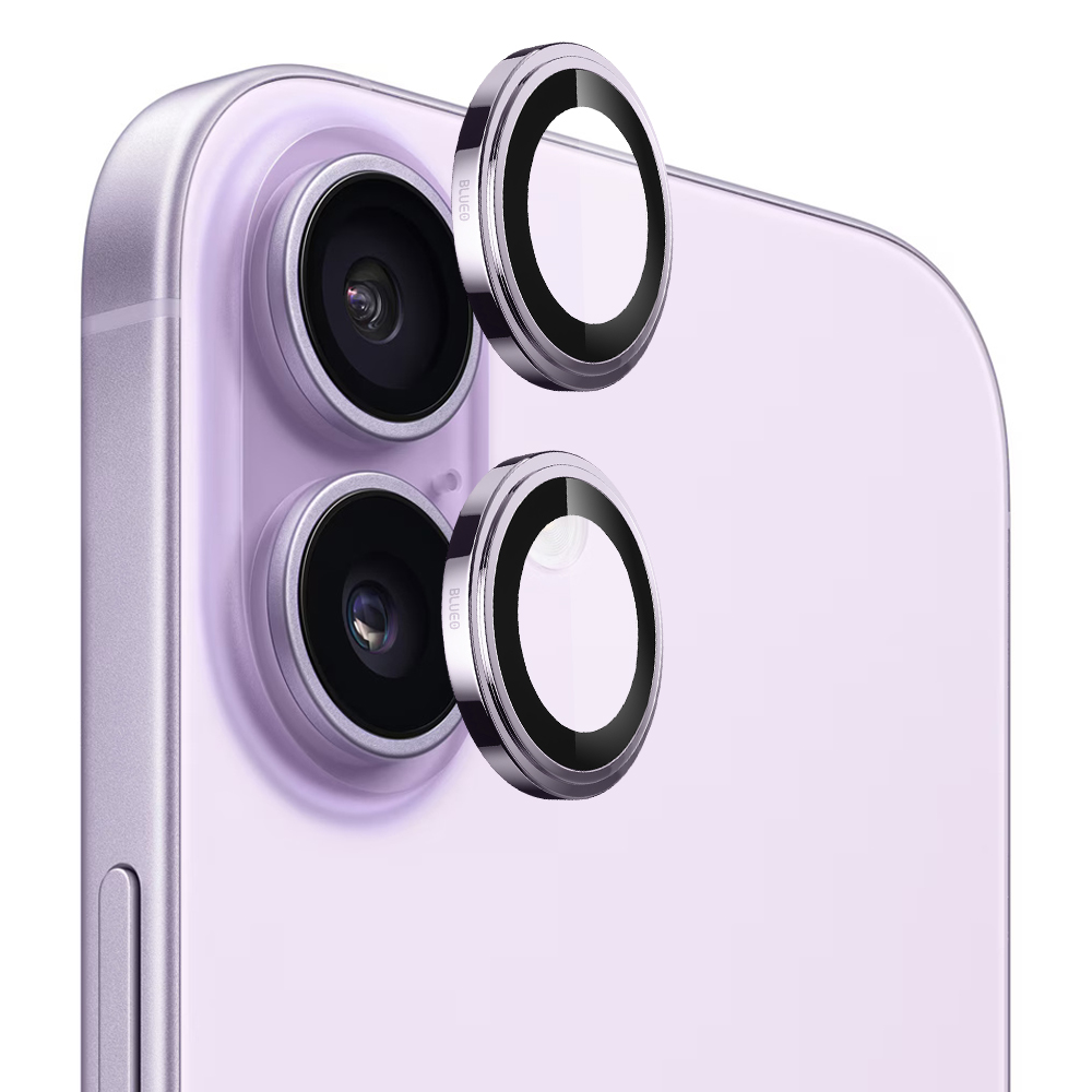 Калъф за iPhone 17 - Blueo Sapphire Crystal Original Lens Glass - Лилав