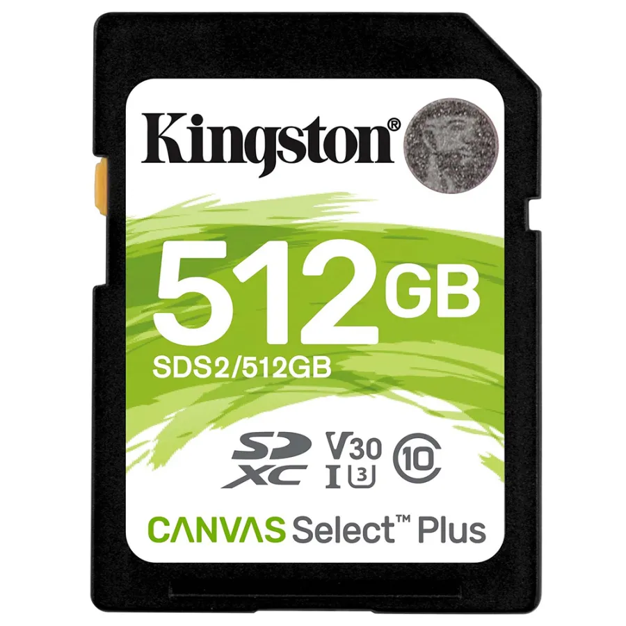 Карта с памет, 512GB - Kingston Canvas Select Plus (SDS2/512GB) - Черен