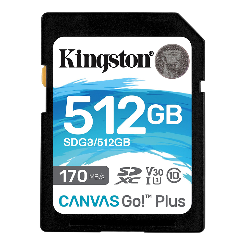 Карта с памет, 512GB - Kingston Canvas Go Plus (SDG3/512GB) - Черен