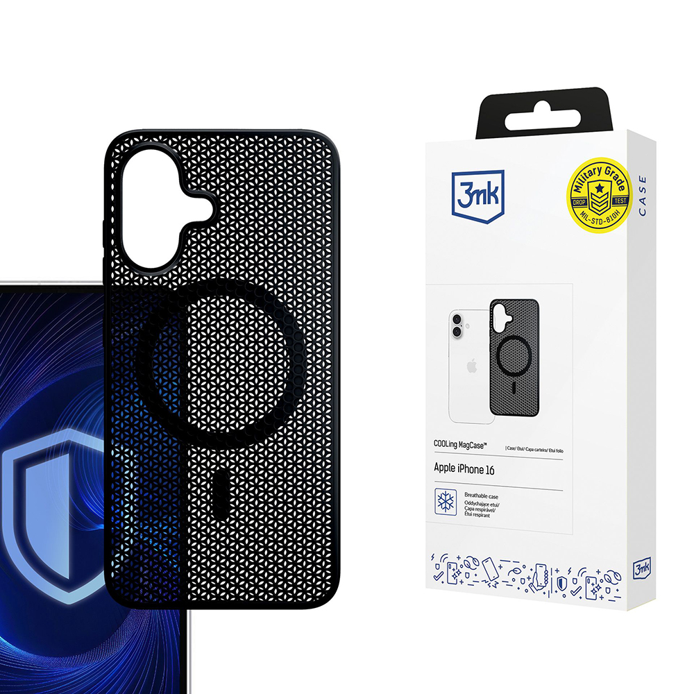 Калъф за iPhone 16 - 3mk COOLing MagCase - Черен