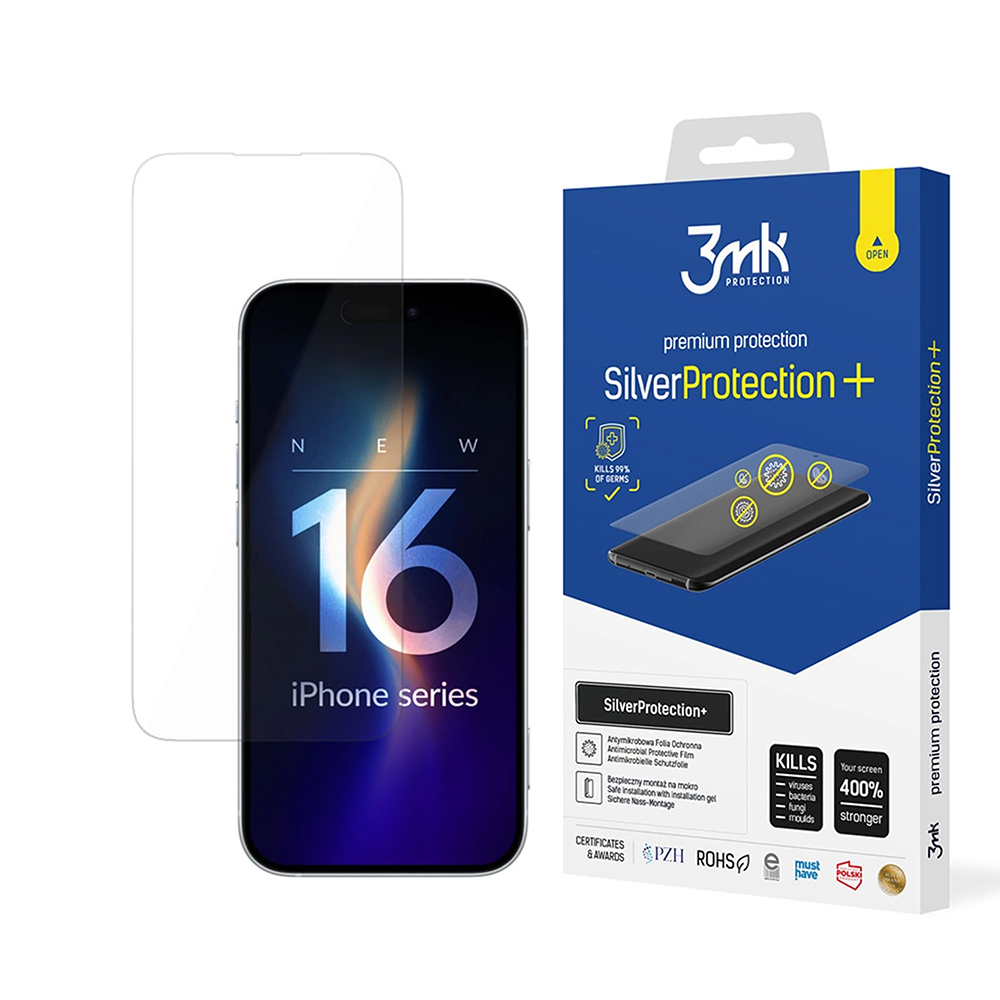 Калъф за iPhone 16 Pro - 3mk SilverProtection+ фолио - Прозрачен