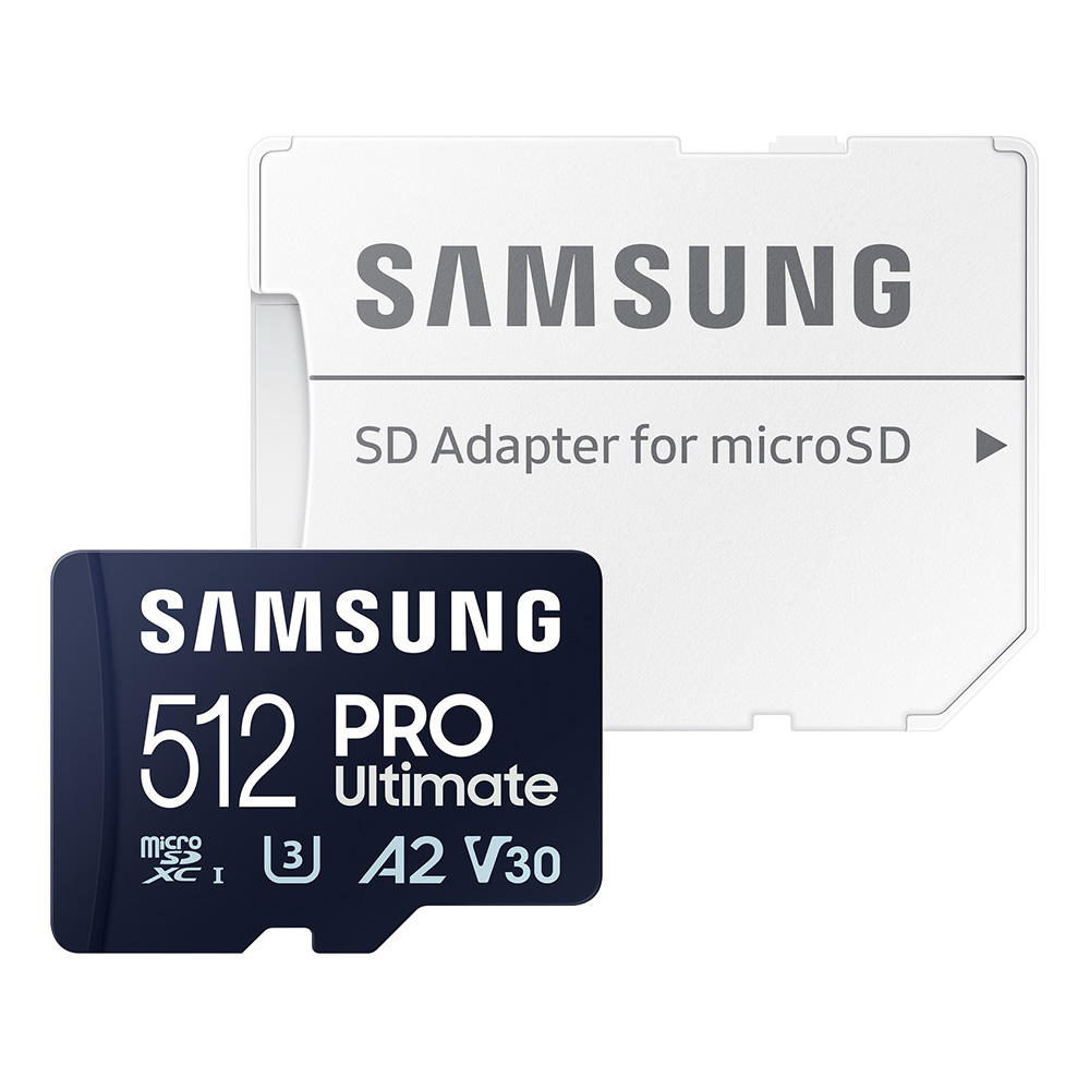 Карта с памет, адаптер, 512GB, 512GB, UHS-I U3, 200MB/s - Samsung PRO Ultimate (MB-MY512SA/WW) - син / бял