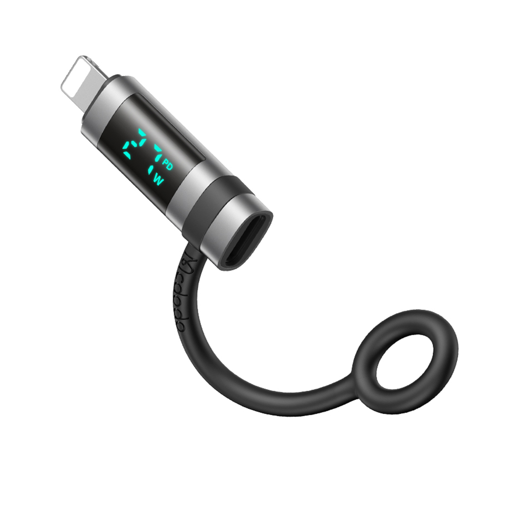 Адаптер USB-C към Lightning 36W, HD LED дисплей, преносим дизайн, Plug&Play - адаптер Mcdodo (OT-2610) - Черен