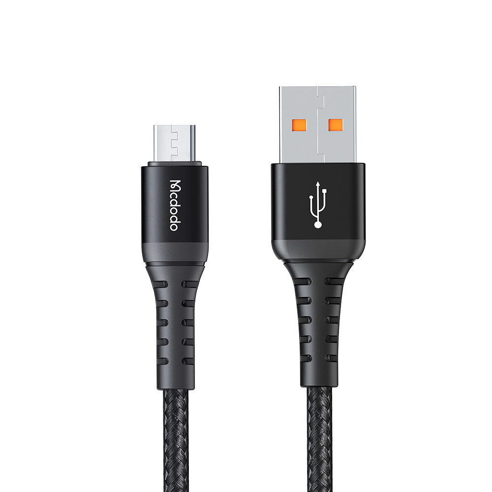 USB към Micro-USB кабел, алуминий, импрегниран с найлон, 1 м - Mcdodo (CA-2281) - Черен