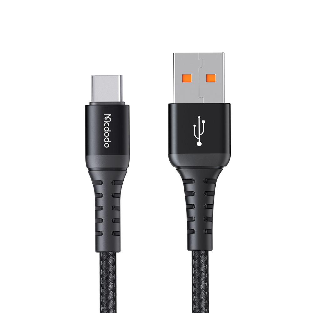 USB към Type-C кабел, алуминий, импрегниран с найлон, 1 м - Mcdodo (CA-2271) - Черен