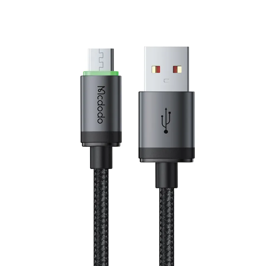 USB към Micro-USB кабел, QC4.0 алуминий, импрегниран с найлон, 1 м - Mcdodo (CA-3990) - Черен