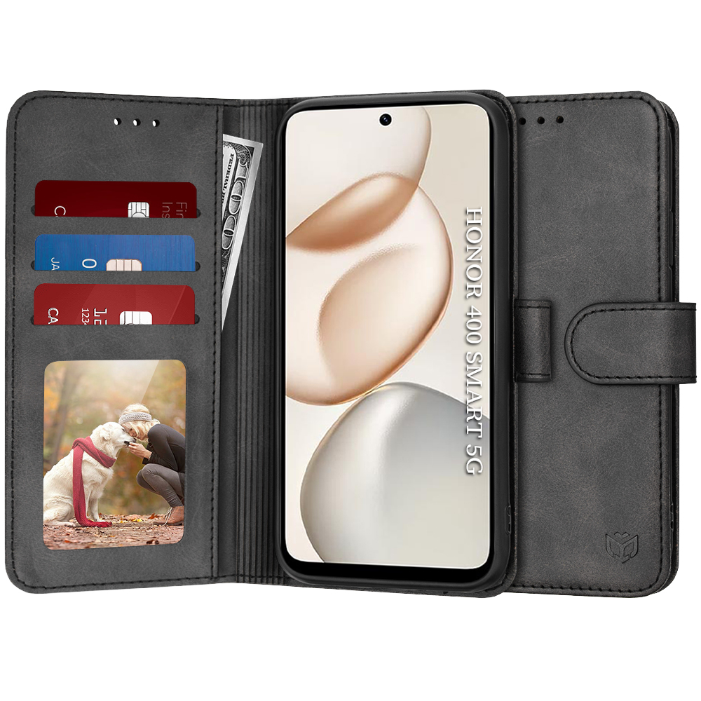 Калъф за Honor 400 Smart 5G / 400 Smart 4G / X7d 4G - Techsuit Diary Book - Черен