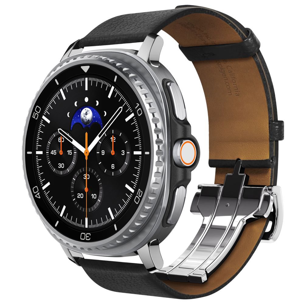 Каишка за Samsung Galaxy Watch8 40mm/Watch8 44mm/Watch8 Classic - Spigen Enzo (AMP10119) - Черен