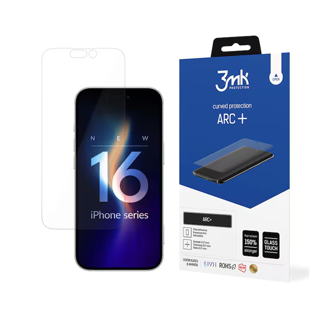 Фолио за iPhone 16 Pro - 3mk ARC+ Защитно фолио - прозрачно