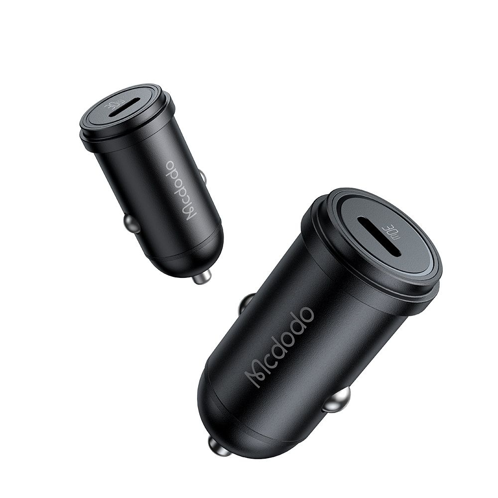 Зарядно за кола, тип C, PD30W, компактно - серия Mcdodo Obsidian (CC-7491) - черно