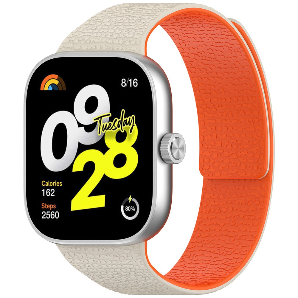 Каишка за часовник за Xiaomi Smart Band 10 Pro/9 Pro/8 Pro/Redmi Watch 4/Watch 5/Watch 6 - Каишка за часовник Techsuit (W016) - Starlight / Оранжев