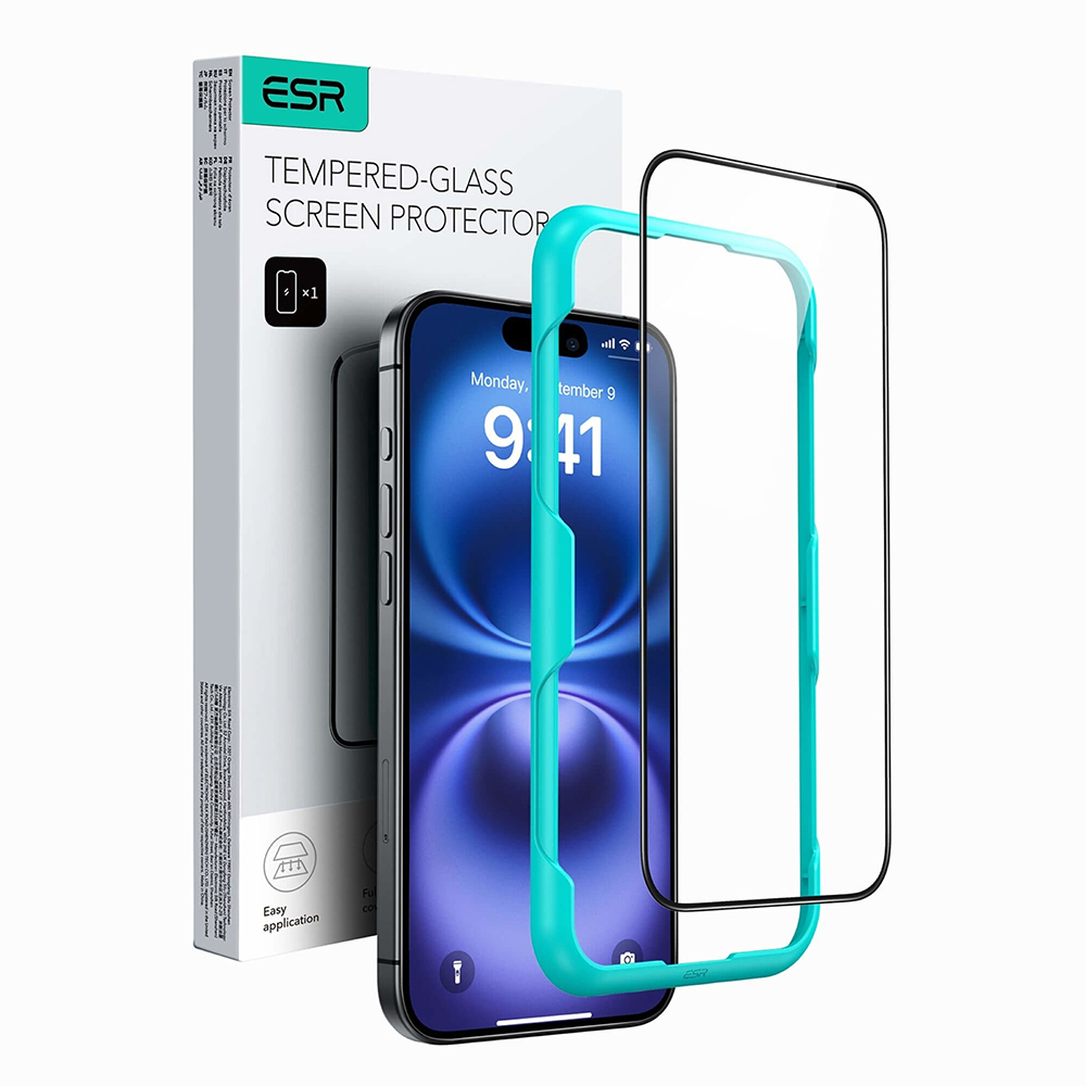 Калъф за iPhone 16 - ESR Tempered Glass - Черен