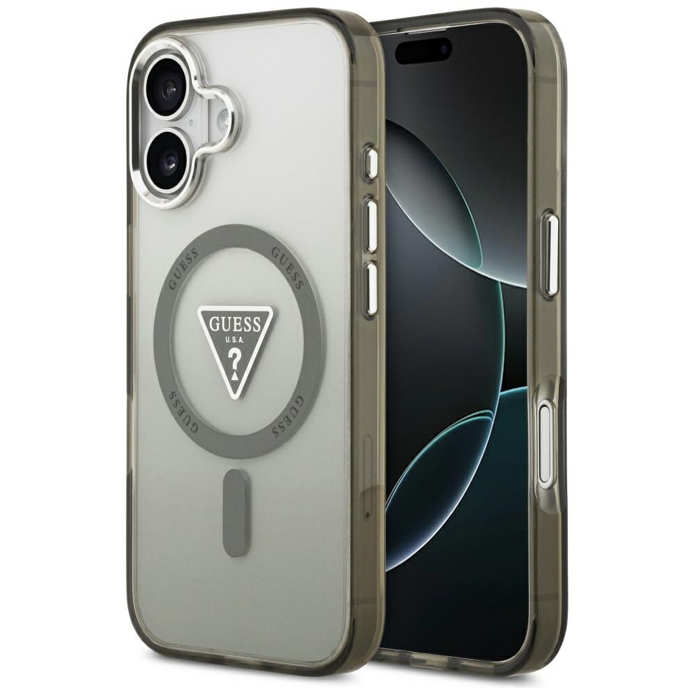 Калъф за iPhone 17 - Guess IML Gradient Gradient Triangle Logo MagSafe (GUHMP17SHGTMLCGA) - Каки