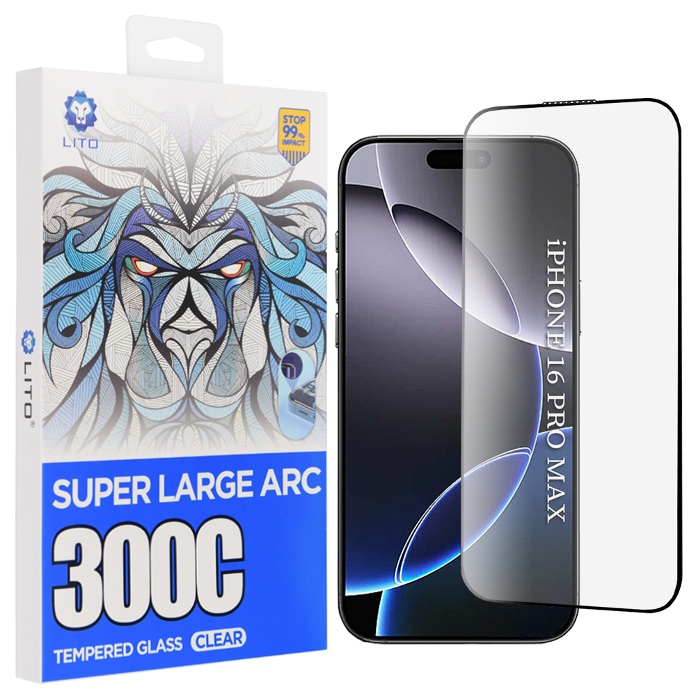 Скрийн протектор за iPhone 16 Pro Max - Lito D+ Max 300C - Черен