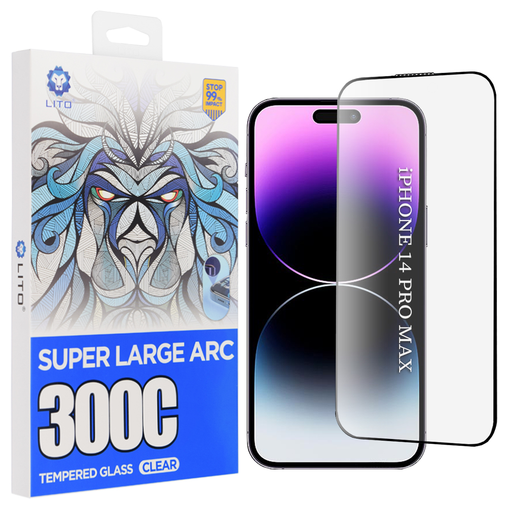 Скрийн протектор за iPhone 14 Pro Max - Lito D+ Max 300C - Черен