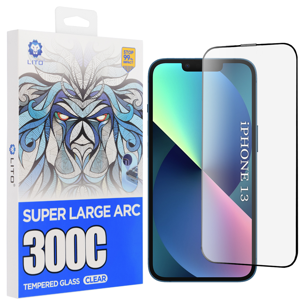 Скрийн протектор за iPhone 13 / iPhone 13 Pro / iPhone 14 - Lito D+ Max 300C - Черен