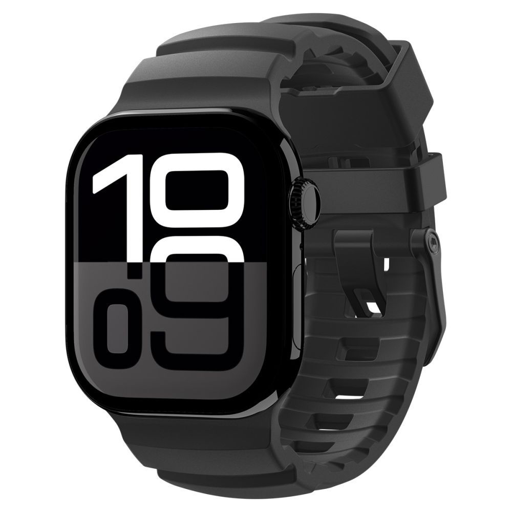 Каишка за Apple Watch 8/9/9/10/11/SE/SE 2/SE 3/Ultra/Ultra 2/Ultra 3 (44/45/46/49/49mm) - Spigen Watchband WBS2 (AMP10508) - Черен
