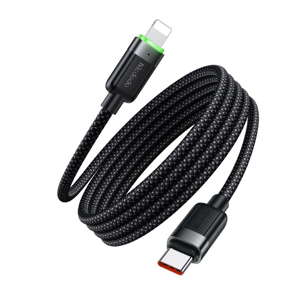 Кабел, USB-C към Lightning, 36 W, 1,2 m - Mcdodo Self-Winding Series (CA-2010) - Черен