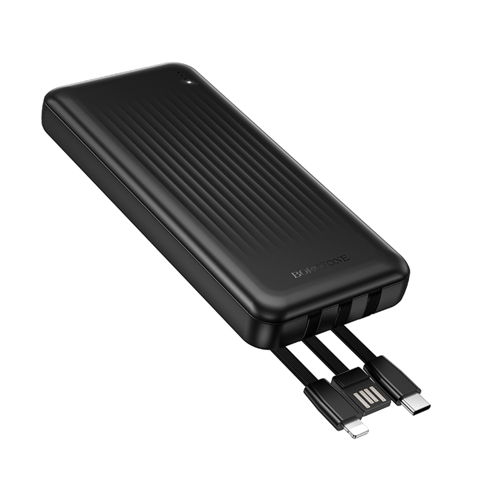 Power Bank, 10000mAh, 3x кабел, 2A - Borofone (BJ79) - Черен