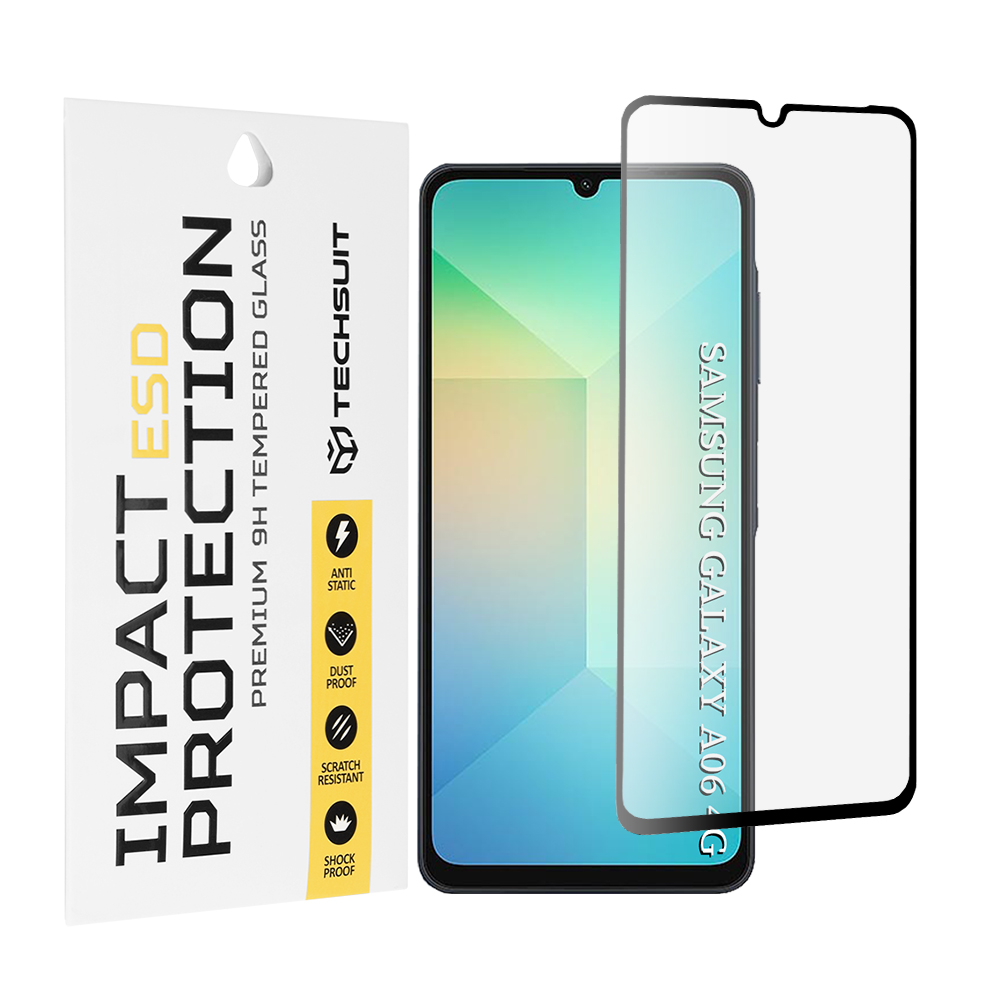 Калъф за Samsung Galaxy A06 4G / A06 5G / A07 4G / A07 5G - Techsuit ESD Glass - Черен