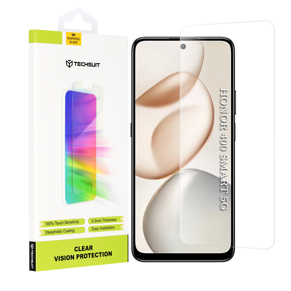 Капак за Honor 400 Smart 5G / 400 Smart 4G / 200 Smart / 90 Smart / X7d 4G / X7b 4G / X7b 5G / X7c - Techsuit Прозрачен Vision Glass - Прозрачен