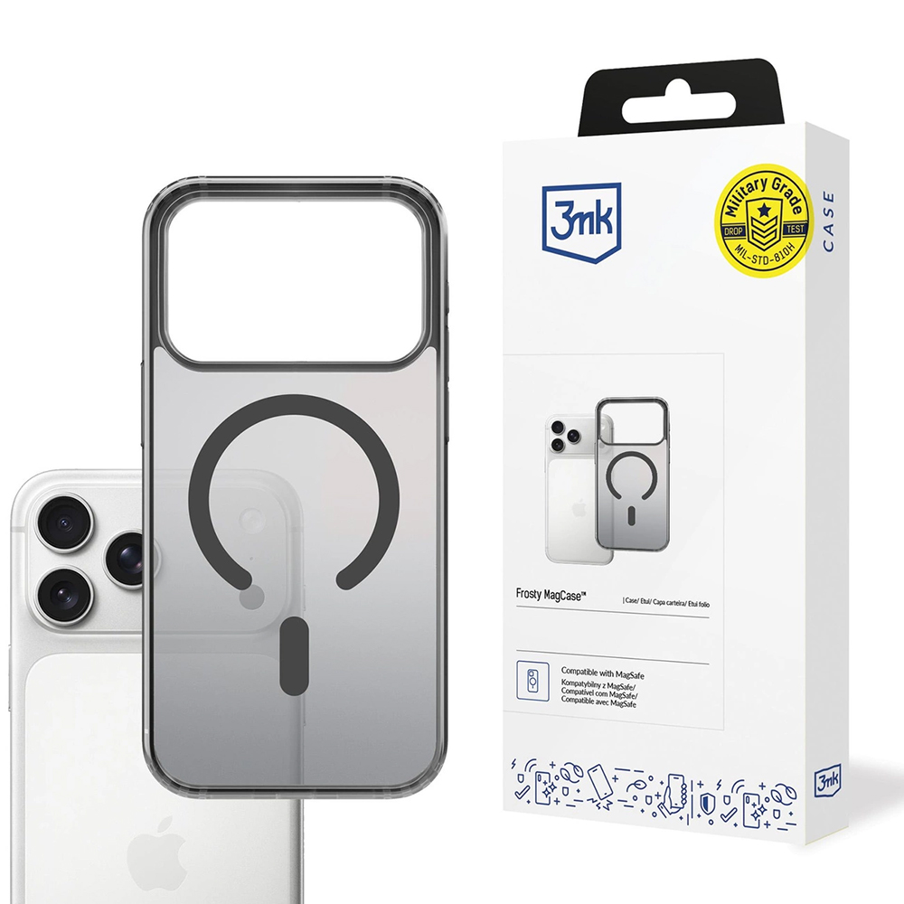 Калъф за iPhone 17 Pro - 3mk Frosty MagCase - Черен