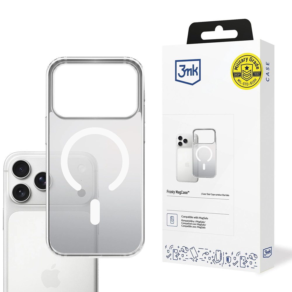 Калъф за iPhone 17 Pro Max - 3mk Frosty MagCase - Бял