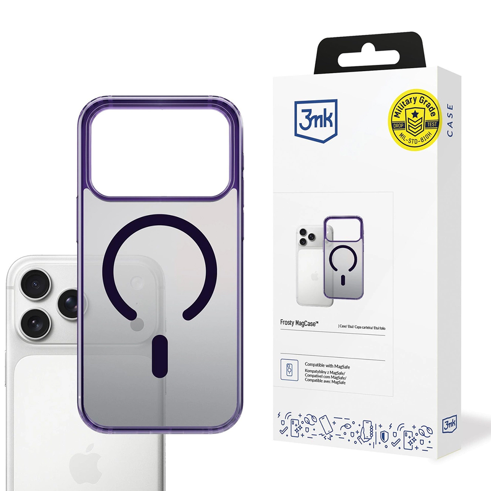 Калъф за iPhone 17 Pro Max - 3mk Frosty MagCase - Лилав