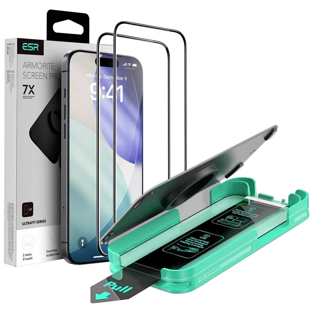 Калъф за iPhone 17 Pro Max (комплект от 2) - ESR Armorite Screen Protector UltraFit - Черен