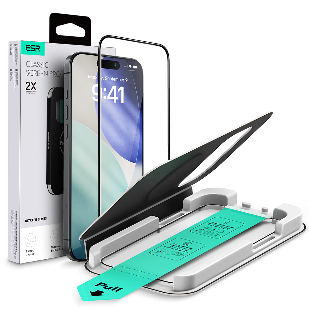 Калъф за iPhone 17 Air - ESR Tempered Glass UltraFit - Черен
