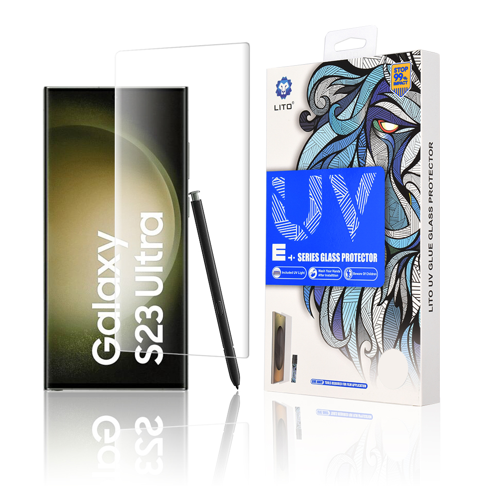 Капак за Samsung Galaxy S23 Ultra - Lito 3D UV Glass - Прозрачен