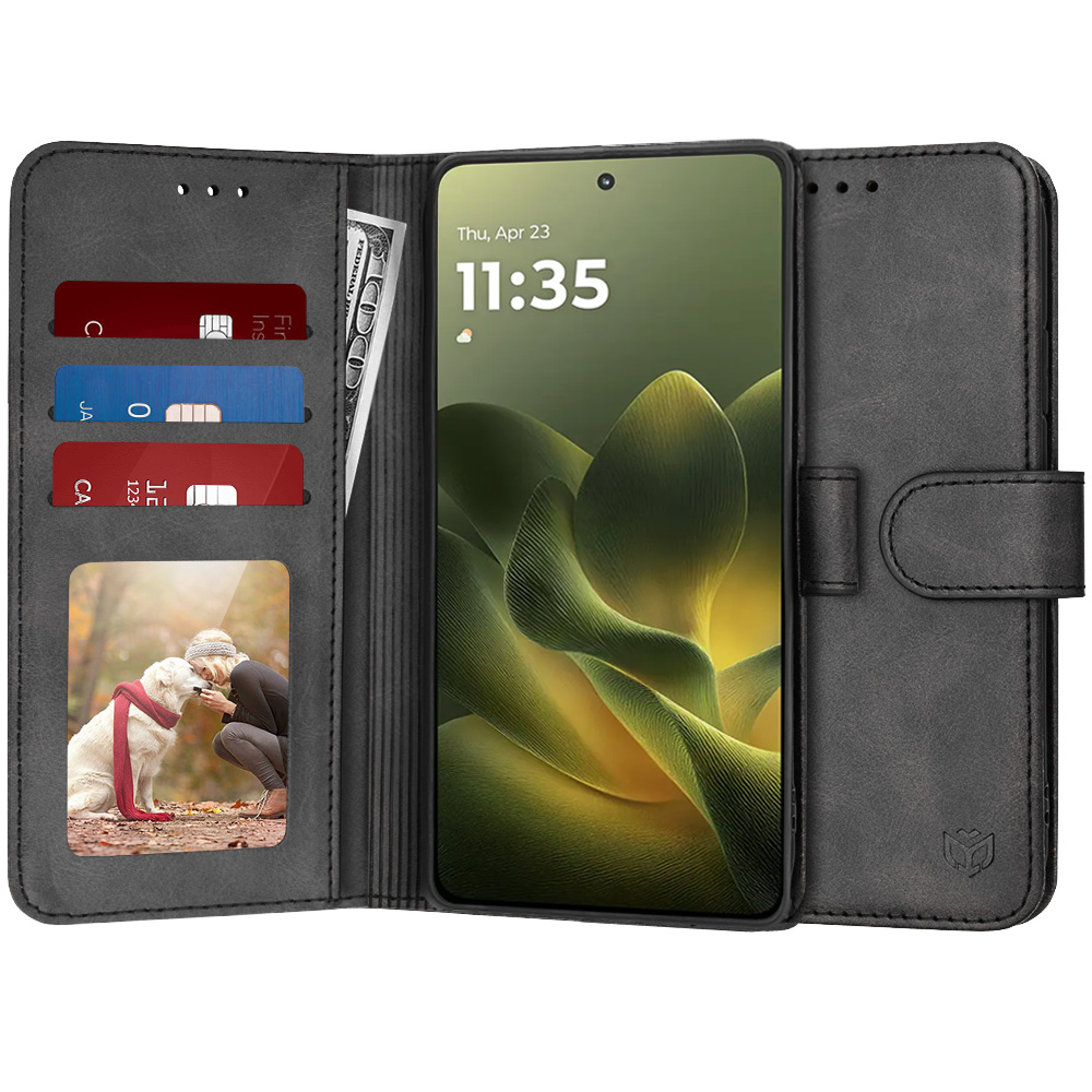 Калъф за Motorola Edge 70 - Techsuit Diary Book - Черен