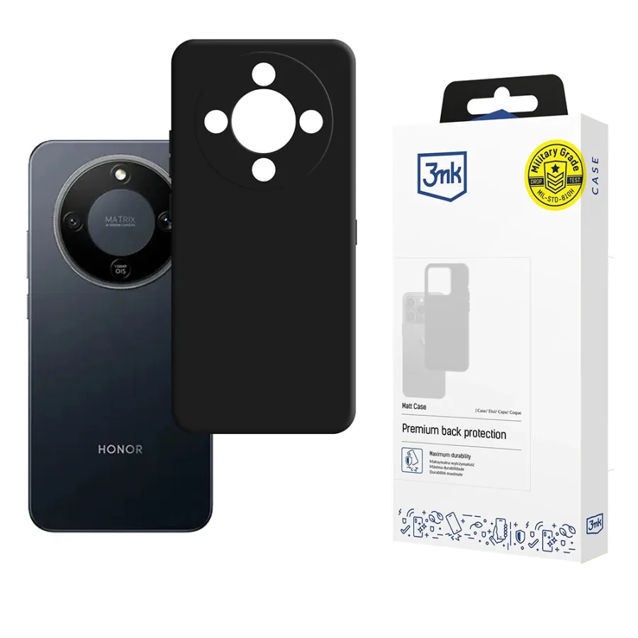 Калъф за Honor Magic8 Lite - 3mk Matt Case - Черен