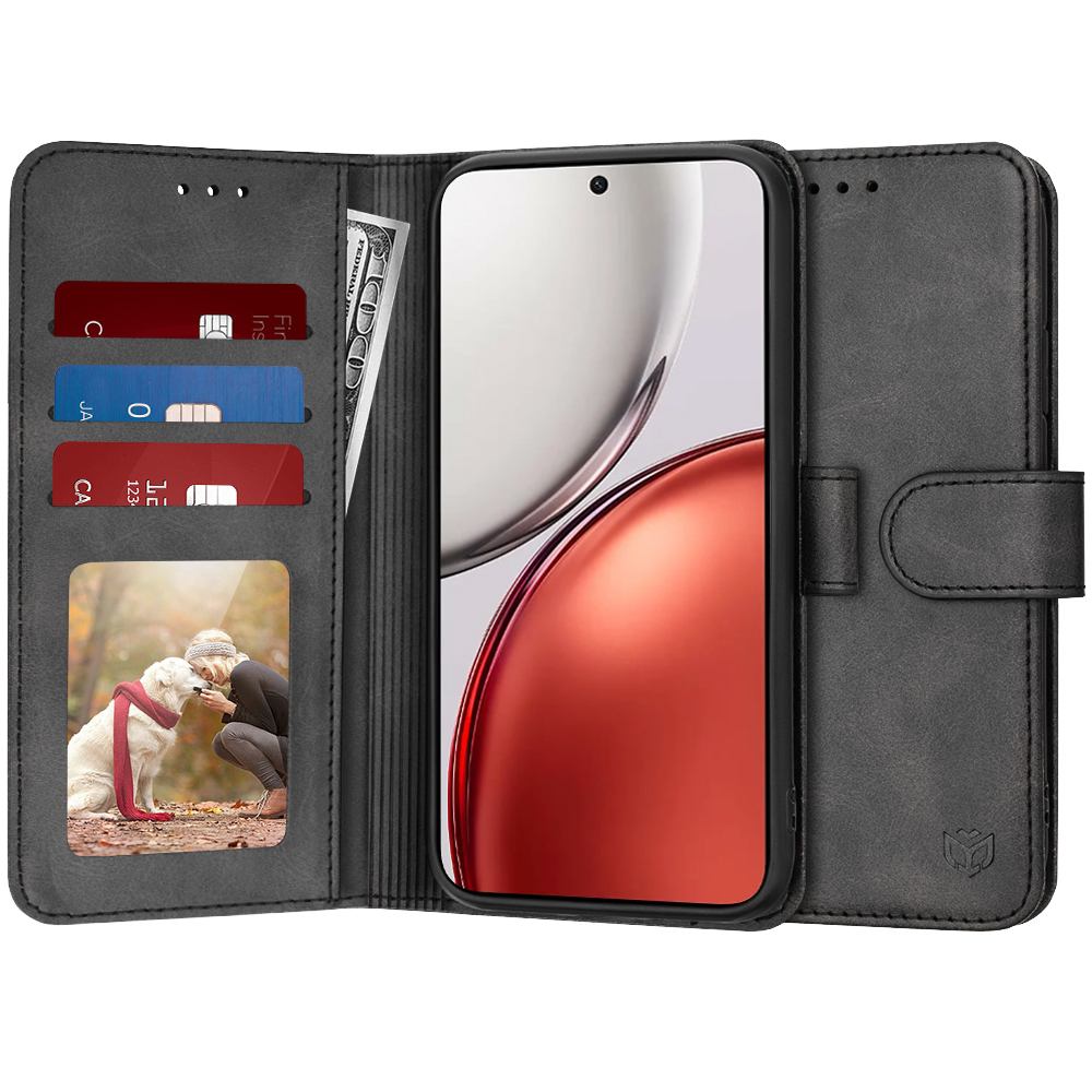 Калъф за Honor Magic8 Lite - Techsuit Diary Book - Черен