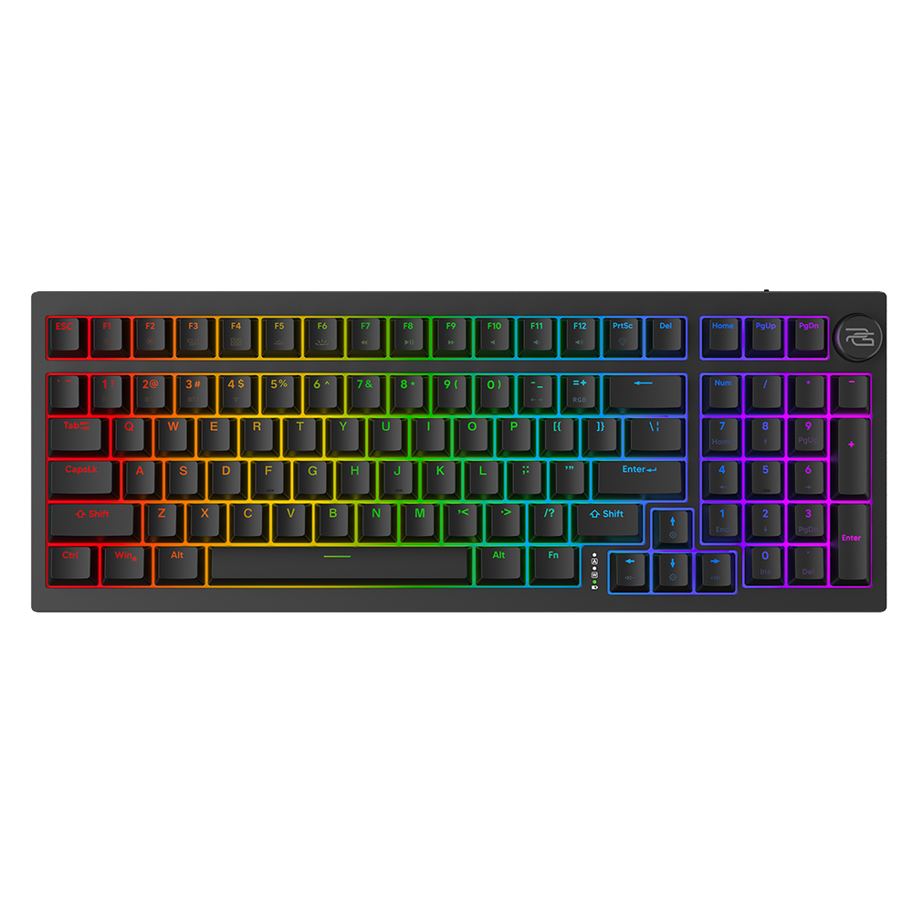 Безжична клавиатура, Bluetooth, Type-C, RGB, 4000mAh - Proove (WKSLEN00022401) - Черна