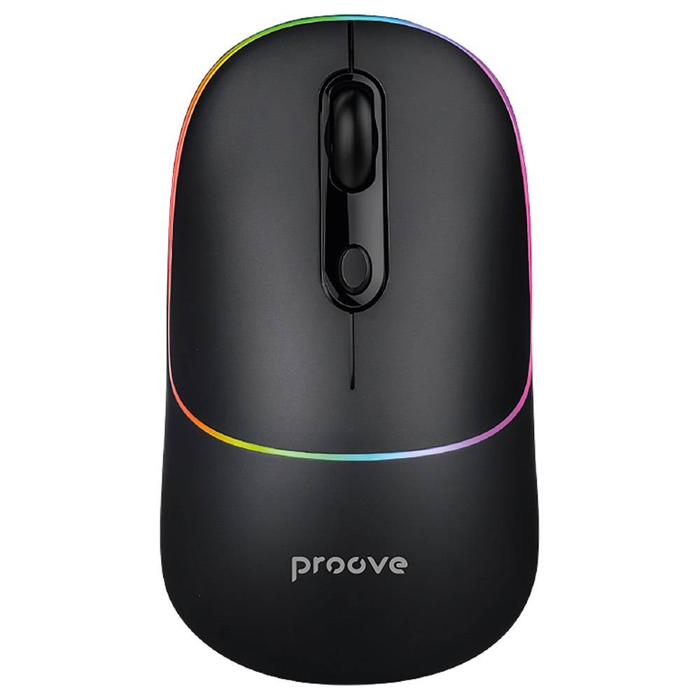 Безжична ергономична мишка, Bluetooth, 800-1600DPI, 650mAh - Proove (WMBL000000002001) - Черна