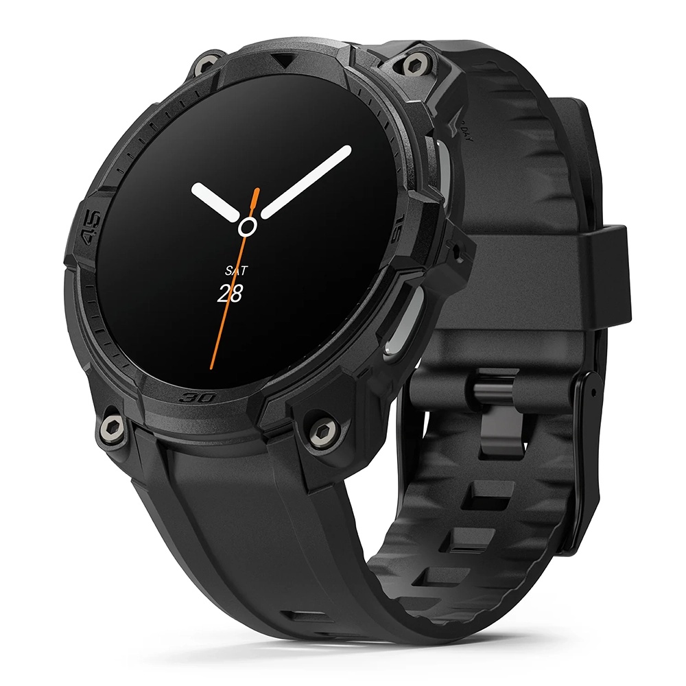 Калъф за Samsung Galaxy Watch8 44 мм + каишка - Ringke Rugged Gear - изцяло черен