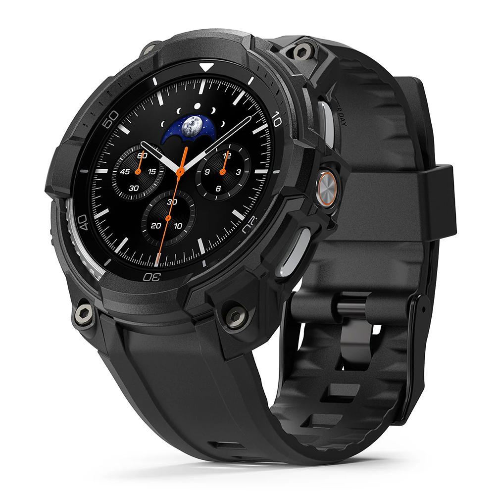 Калъф за Samsung Galaxy Watch8 Classic + каишка - Ringke Rugged Gear - изцяло черен
