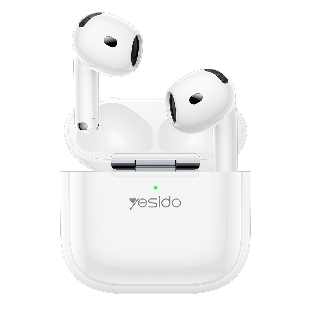 Bluetooth слушалка, безжична, половин в ухото, 300mAh - Yesido (TWS31S) - бяла