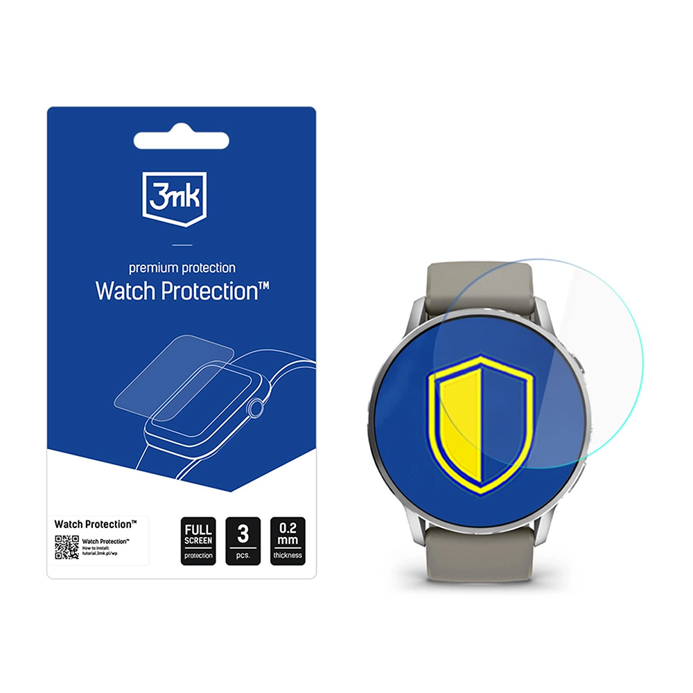 Капак за Garmin Venu 4 45mm (комплект от 3) - 3mk Watch Protection ARC - Прозрачен