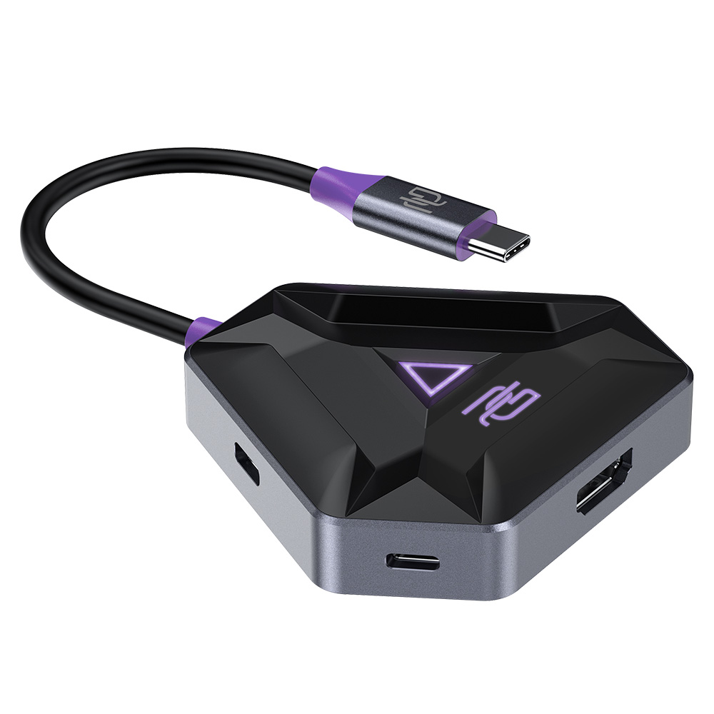 Мултипортов хъб, 2xUSB, Type-C, HDMI, PD100W, 4k@30Hz - Proove 5in1 (HBPG10221205) - тъмно сив