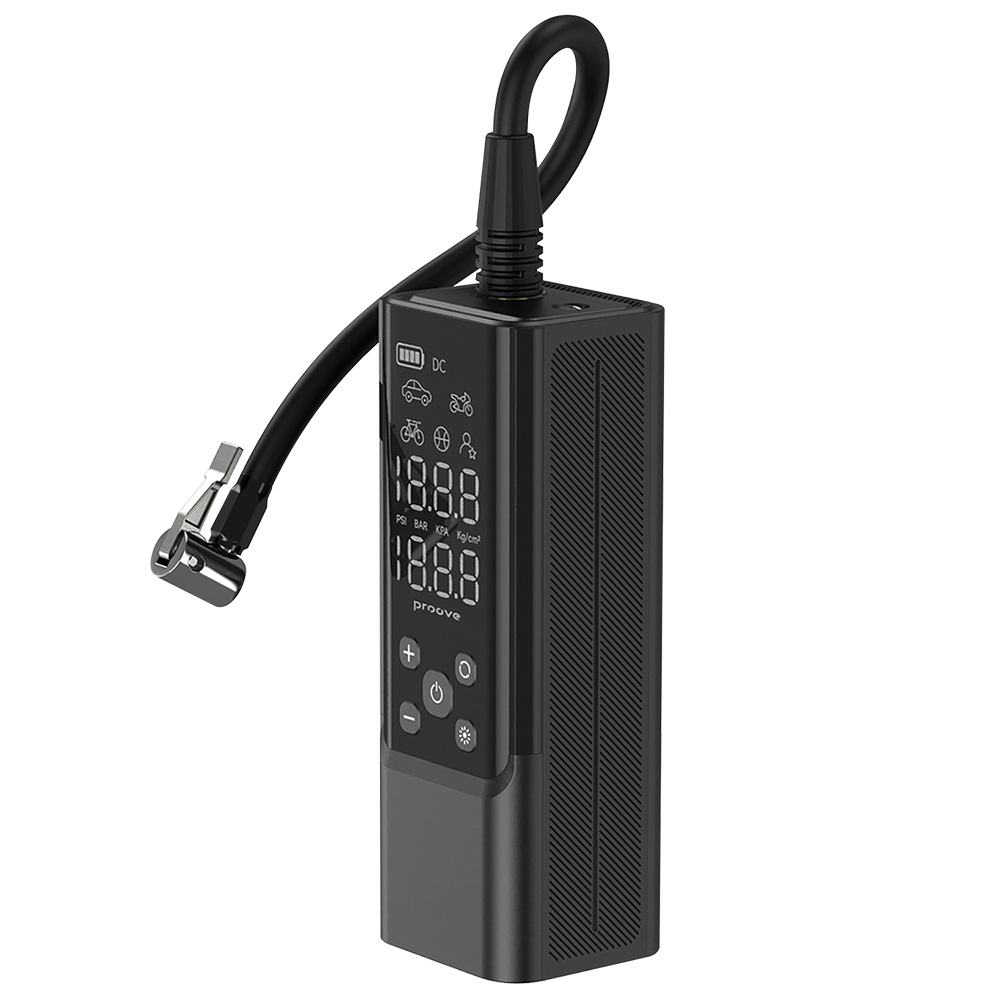 Компресор за гуми с дисплей и фенерче, 120W - Proove Assistant Pro (PPAP80010901) - Черен