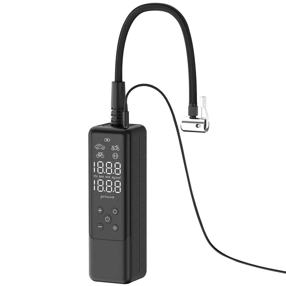 Компресор за гуми с дисплей, 85W - Proove Assistant Mini (PPAM85010901) - Черен
