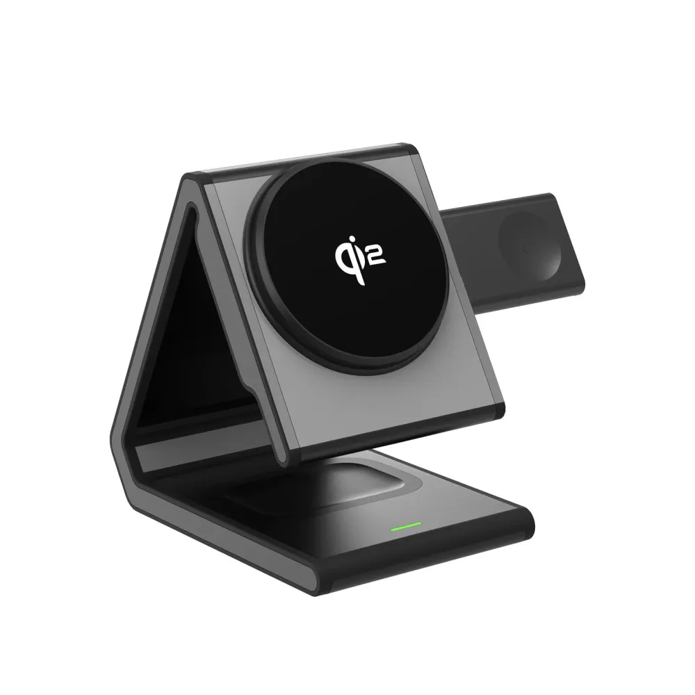 Безжично зарядно устройство, 15 W, съвместимо с MagSafe, QI2 - Lito (LT-W02) - черно