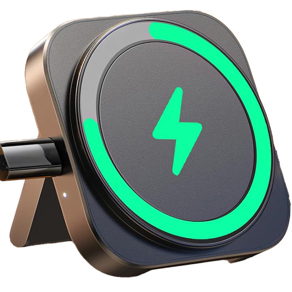 Безжично зарядно 2в1 за iPhone, Apple Watch, AirPods, 15W - Lisen (YL0324100013) - Черно