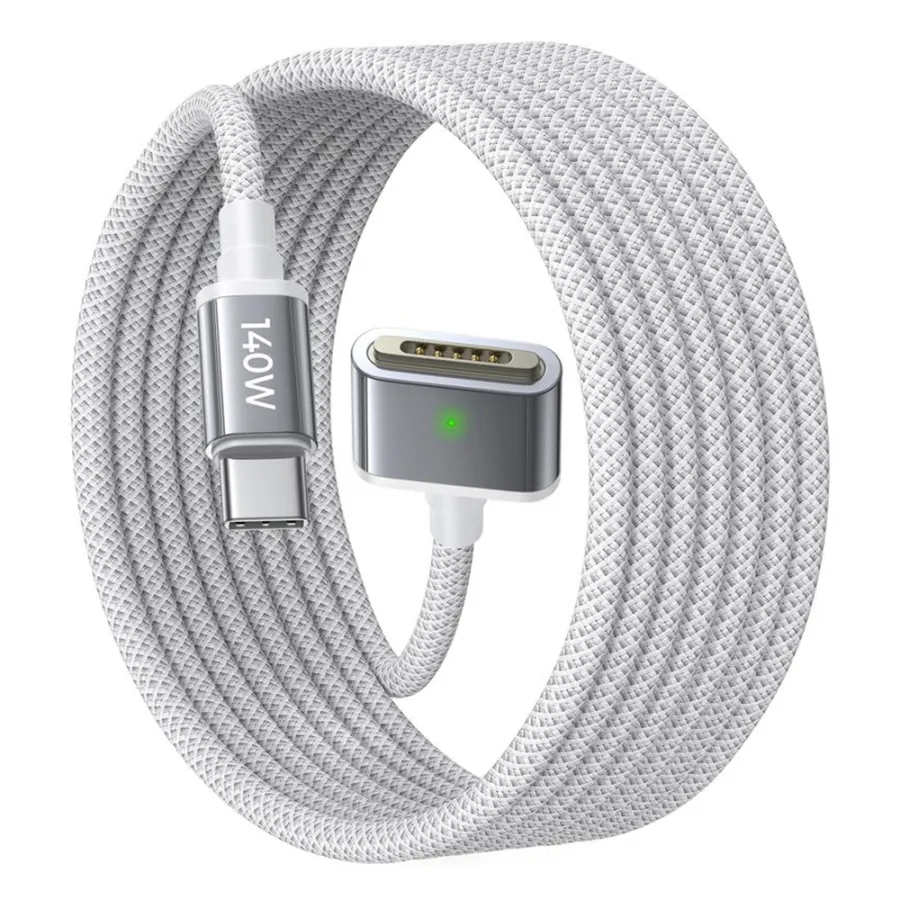 Кабел USB-C към MagSafe 3, 140W, 2m - Lisen (YL0123070001) - Сребрист