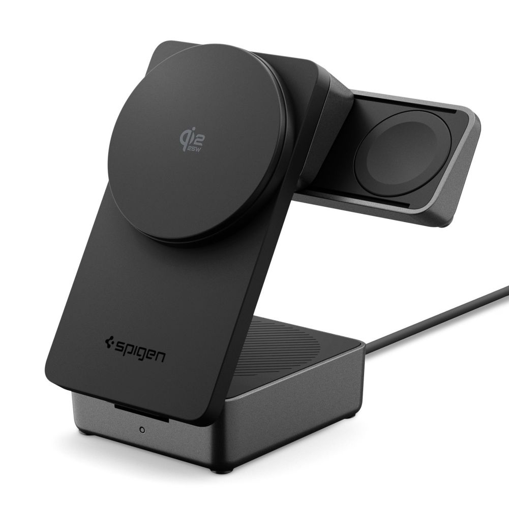 Сгъваема станция за зареждане 3в1, 25W, Qi2.2 - Spigen Essential EF323MQ (ACH10398) - Черна