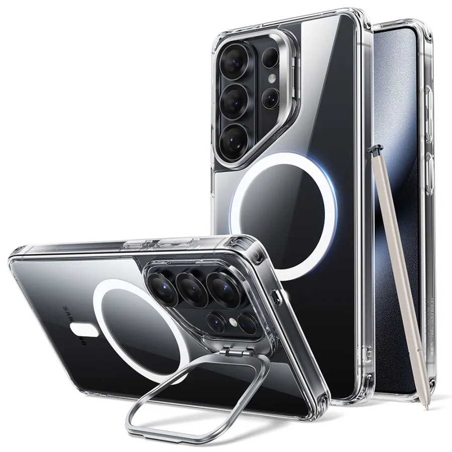 Калъф за Samsung Galaxy S26 Ultra - ESR Classic Hybrid Hybrid HaloLock Kickstand - Прозрачен
